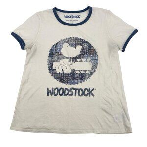 Lucky Brand Size Small Woodstock Bandana Studded Crew Neck Shirt